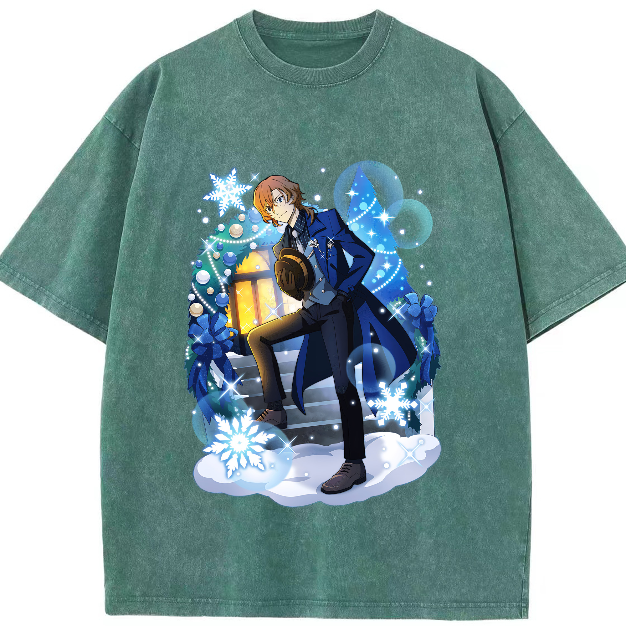 （画像用） 文豪ストレイドッグス Bungo Stray Dogs 綿100% ヴィンテージ風 半袖Tシャツ（フロントプリント）